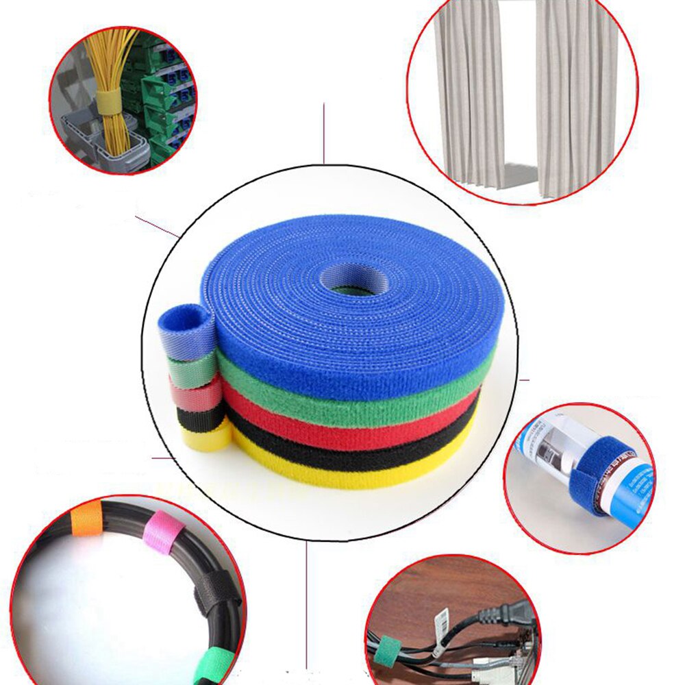 5m Nylon Cable Ties Organizer Cord Winder Strap USB Cable Holder Protector Earphone Mouse Wire Management For Home Office