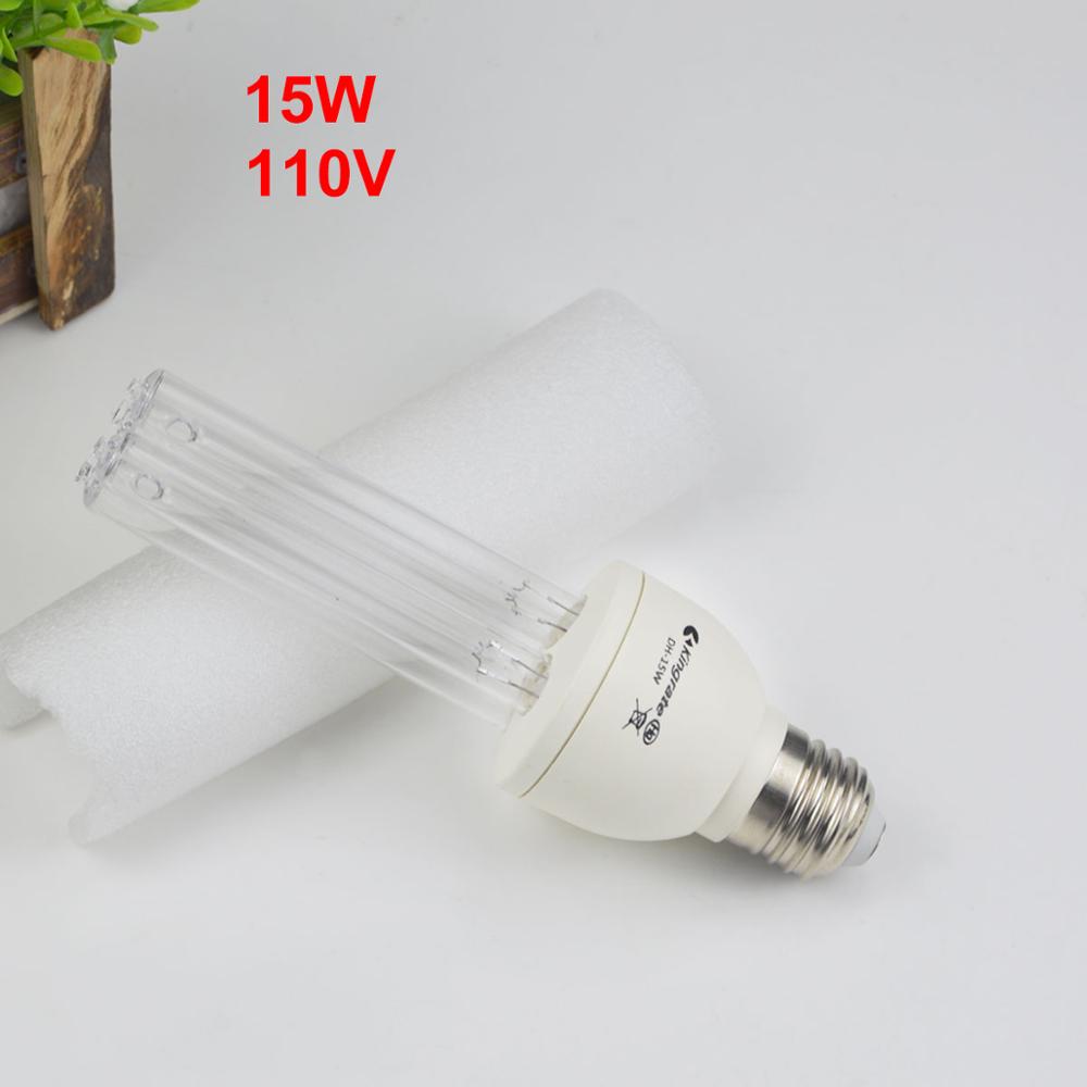 UVC Quarz Keimtötende UV lampe E27 220V 110V UV-licht Rohr Desinfektion Ultra violett beleuchtung für Bakterium Milbe mörder Schlecht: 15W 110V Nein Stecker / UVC mit Ozon