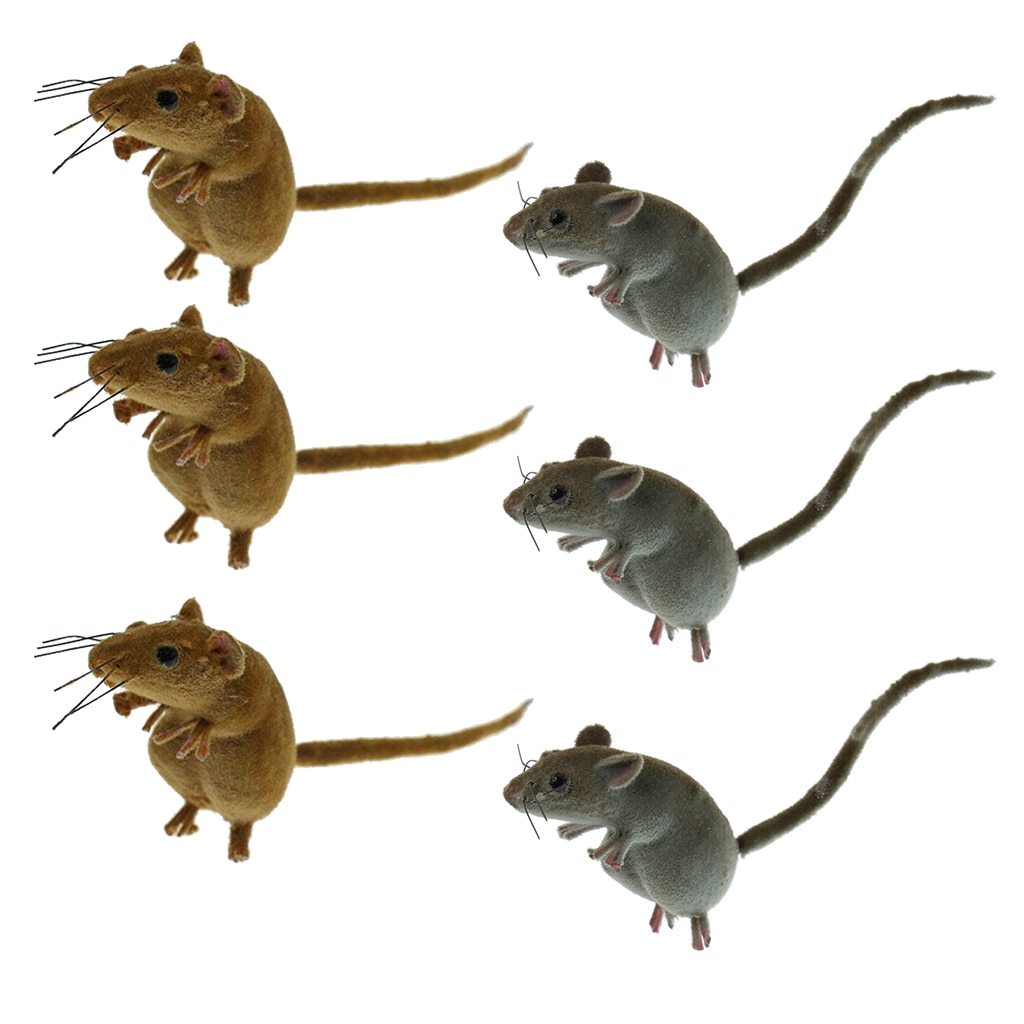 Pak Van 6 Vivid Muis Dier Magneet Toys Outdoor Tuin Gazon Boom Decor Bloempot Miniatuur Craft