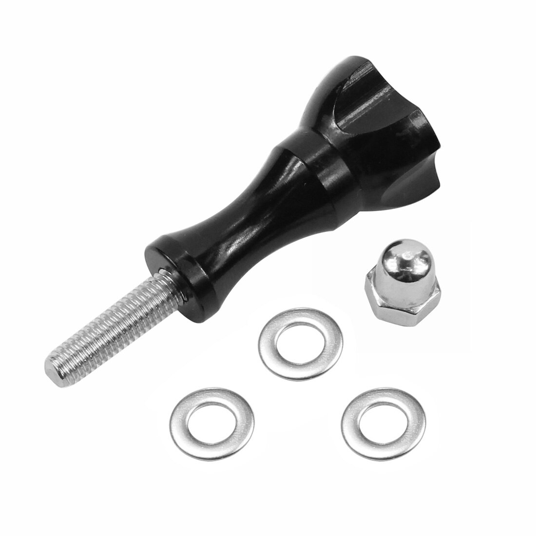 Alu mi num regulowany długi kciuk gałka nakrętka śruby M5 dla GoPro Hero 9 8 7 6 Max Sjcam Mi 4K dla Osmo Action Camera nurkowanie akcesoria: Screw w Nut Black