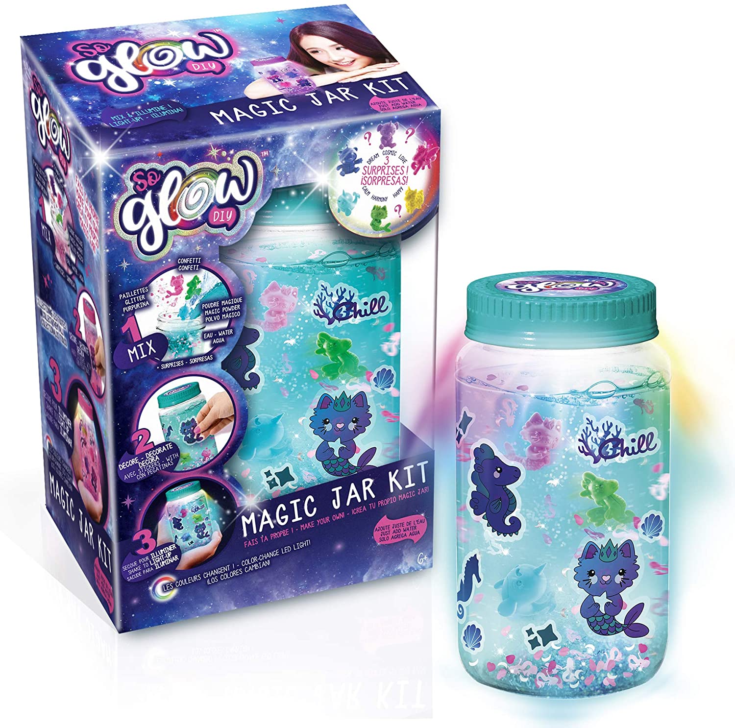 Canal Toys Kit de tarro So Glow DIY Magic Jar (botes de la calma), multicolor (SGD 002) , color/modelo surtido