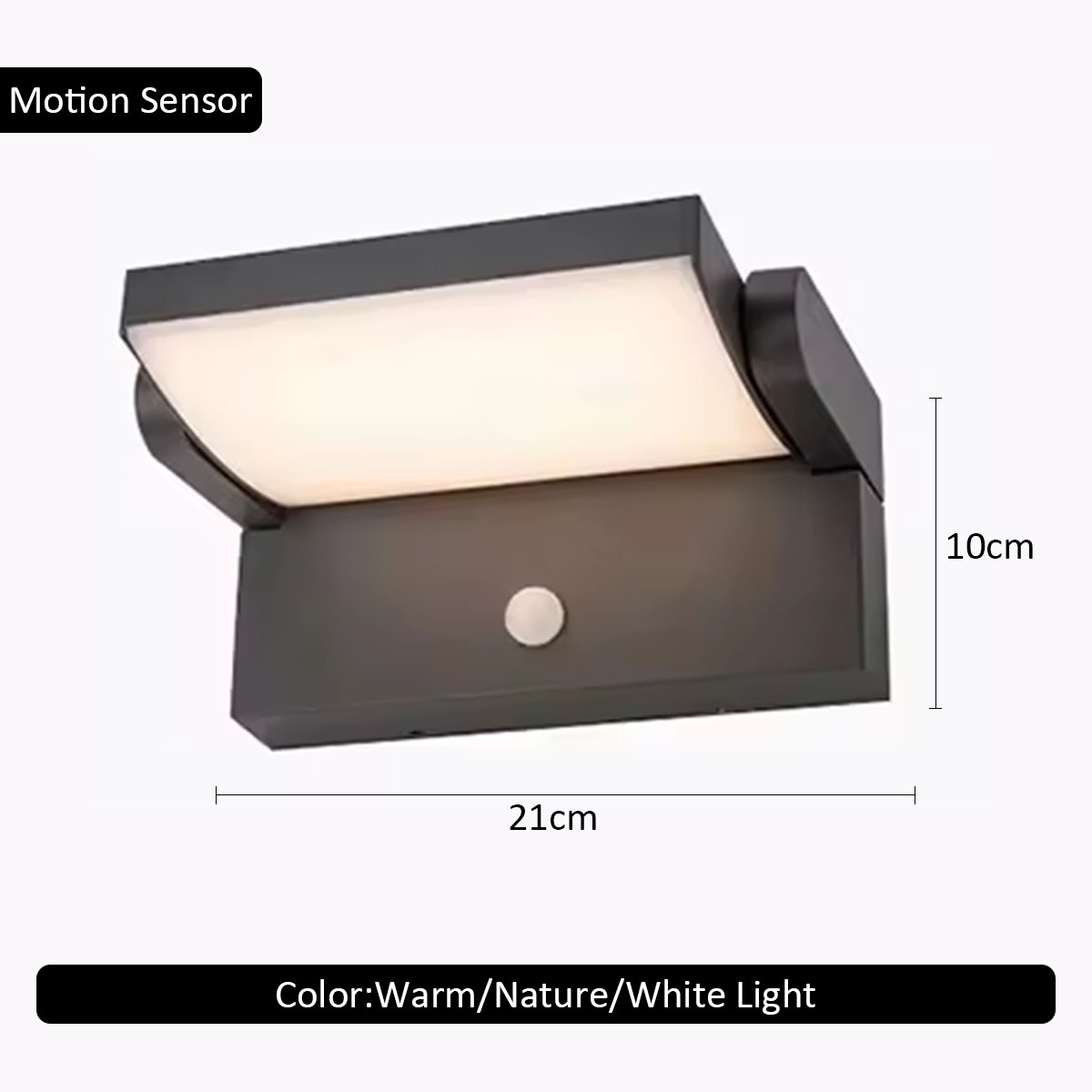 LED buitenwandlamp 24W IP65 waterdichte bewegingssensor wandlamp modern binnenhuis balkon veranda tuindecoratie verlichting: Cold White / 6w