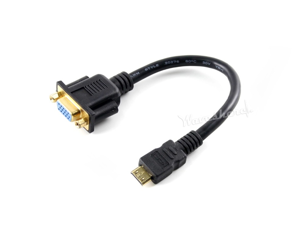 Mini HDMI Male naar VGA Vrouwelijke Kabel 20 CM