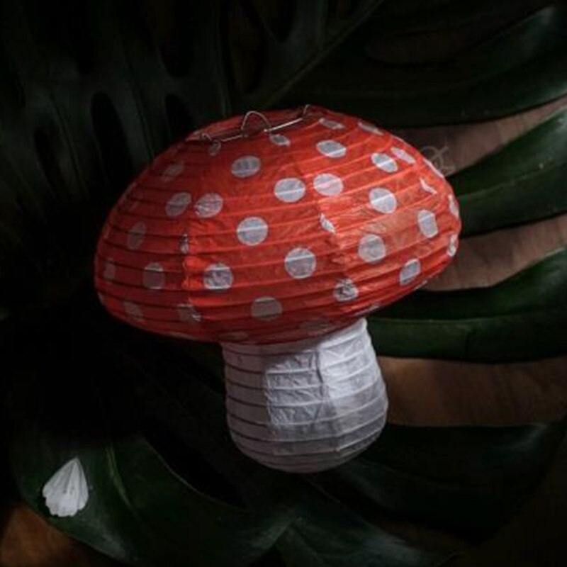 Grandes lanternes en papier en forme de champignon, décor de fête d&#39;anniversaire, arrière-plan 3D suspendu, ornement de champignon pour Baby Shower, garde de pépinière