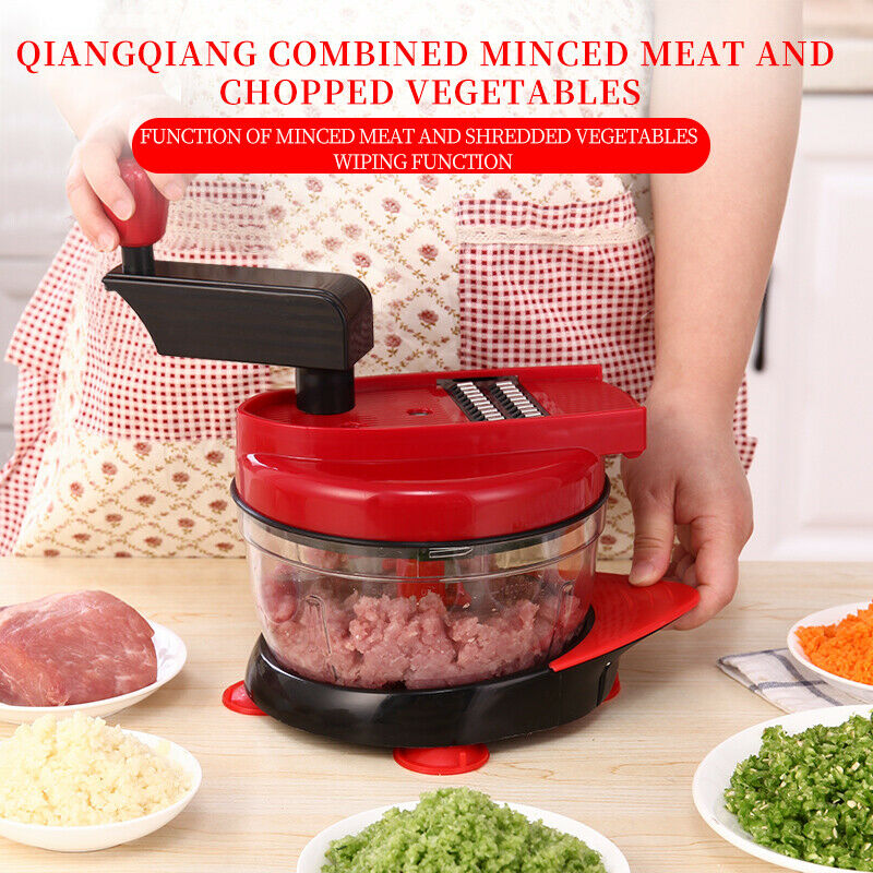 Hand Operate Manual Meat Grinder Sausage Beef Mincer Maker Rotary Stainless Steel Blade Chopper Home Kitchen Food Fruit Tool