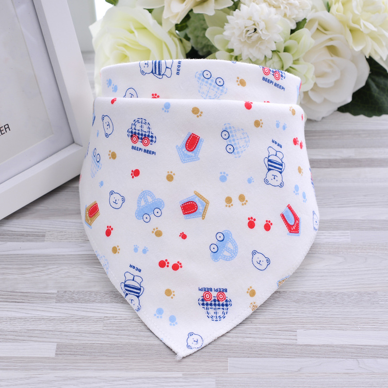 Leuke Baby Bandana Slabbetjes Cartoon Animal Print 100% Katoen Pasgeboren Baby Meisjes Jongens Peuter Driehoek Sjaal