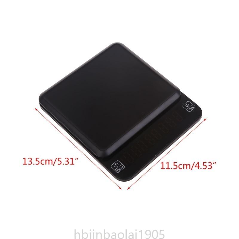 E74E Digitale Küchenskala Kaffee Skalen 3 kg/0,1 g Espresso -Skala mit Timerfunktion