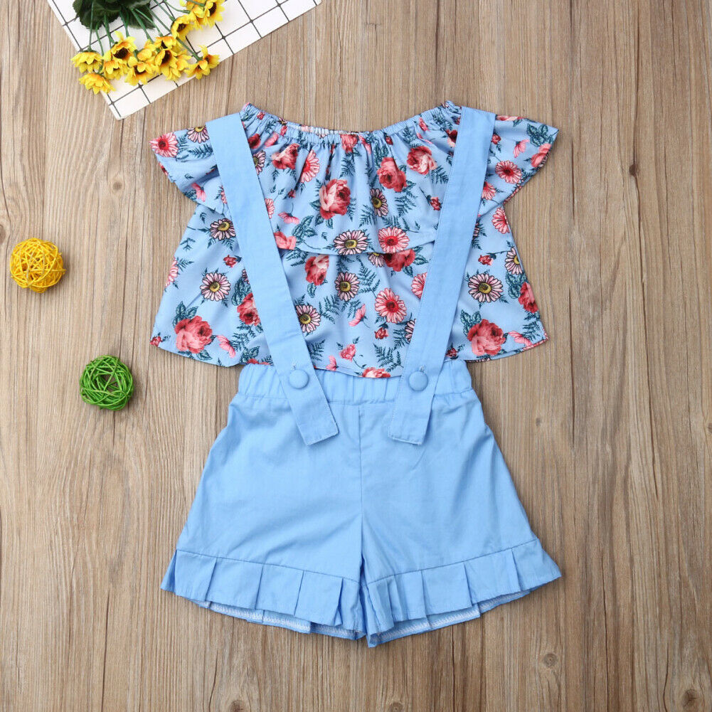 Pudcoco Kinder Kleidung Anzüge Für Mädchen Kleidung Kinder Kleinkind Enfant Fille Infantis Outfits Blume Bluse Sommer 2 stücke