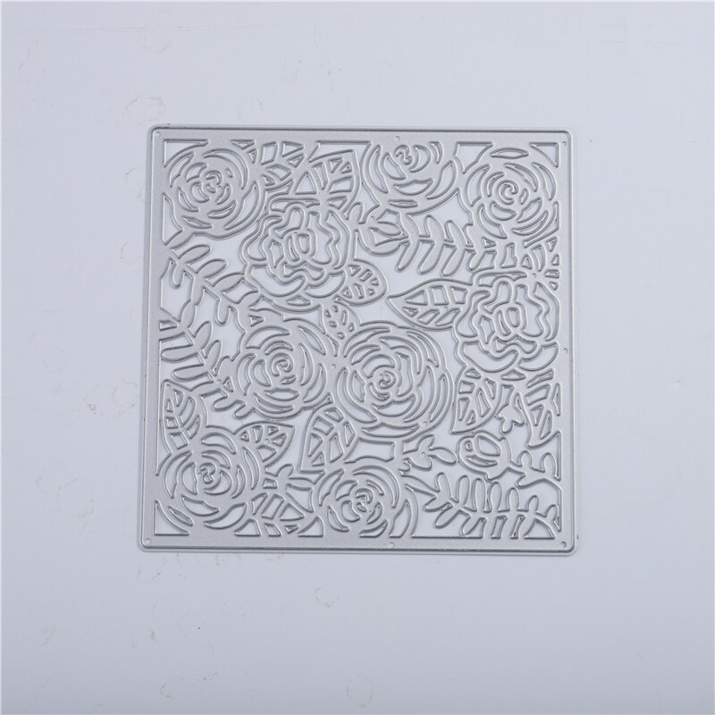 DiyArts Rose Blossom Frame Dies Background Metal Cutting Dies Craft Stencil Punching Templates Scrapbooking Decorative Mold