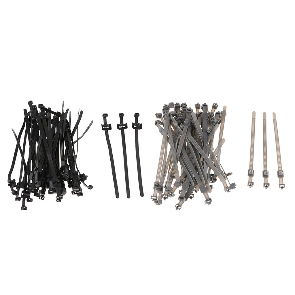 85 Pieces Releasable Plastic Zip Cable Tie Wrap Ratchet Ties Wire