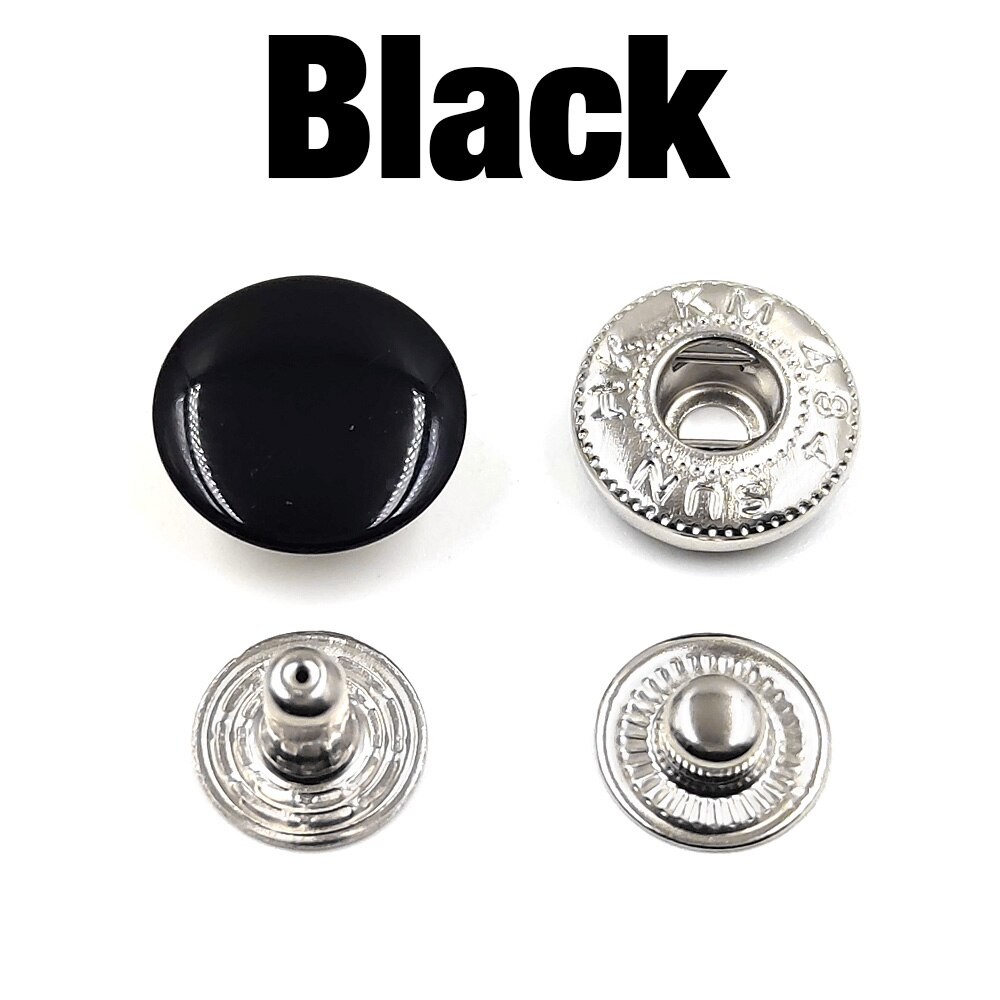 50 juegos 655/633/831 sujetadores a presión de Metal botón a presión botón de costura para ropa DIY bolsas de ropa zapatos artesanía de cuero: 4 # / Latón