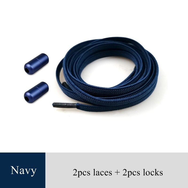 1 Paar Geen Tie Schoenveters Multicolour Elastische Schoenveters Voor Kinderen En Volwassen Sneakers Schoenveter Quick Lui Veters 21 Kleur shoestrings: navy