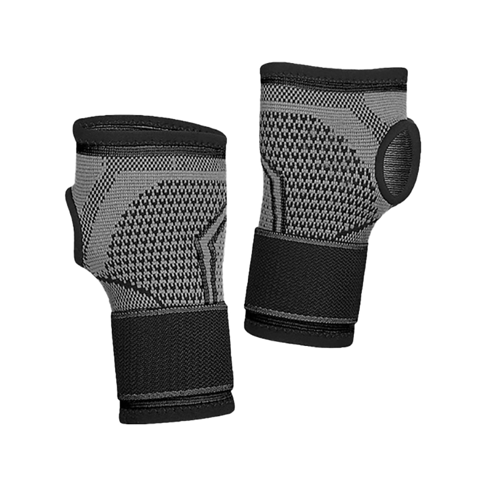 1pc handgelenkschützer-bänder sport-schutzausrüstung fitness handgelenk-handflächenstütze gewichtheben handgelenkstütze übungshandflächenpolster: Schwarz / L