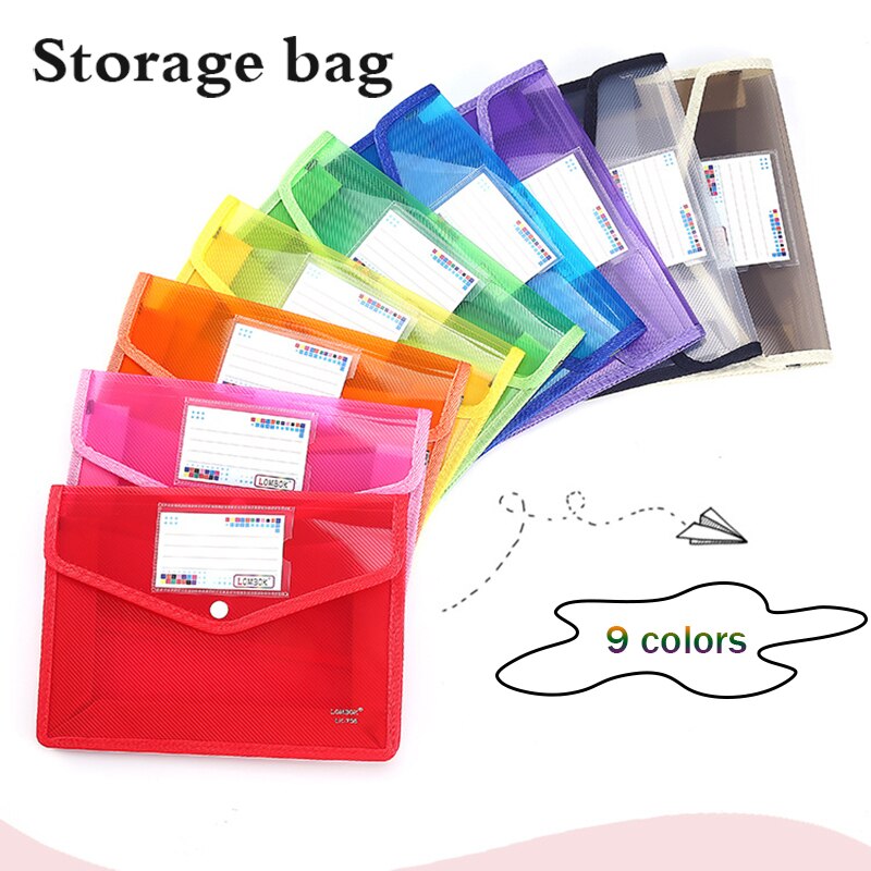 Sac de rangement de documents A4 A5 PP Transparent étanche, organisateur de fichiers tridimensionnels, pochette en papier pour le bureau et la maison