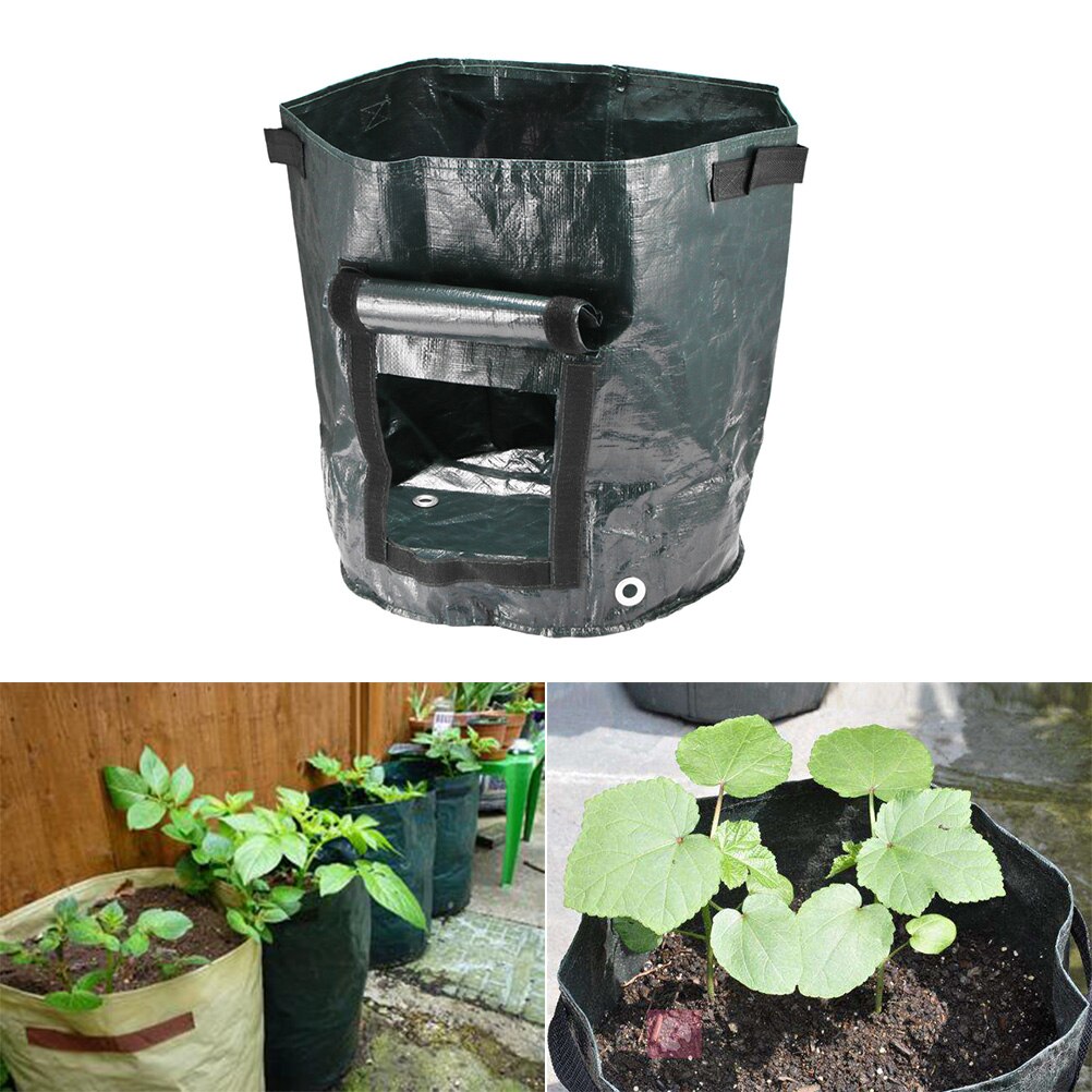 Plant Grow Bag Aardappel Groeien Zakken Planten Waterdichte Pe Tuinieren Plantaardige Planter Tas Gallon Bedienen Afvoer Adem