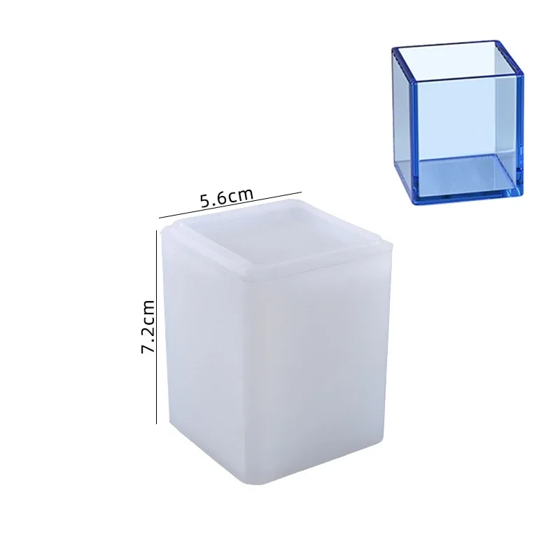 Caja de almacenamiento de portalápices, moldes de silicona para arcilla, florero, hormigón, cemento, Molde de resina, vela de aromaterapia, molde para taza: Gris oscuro