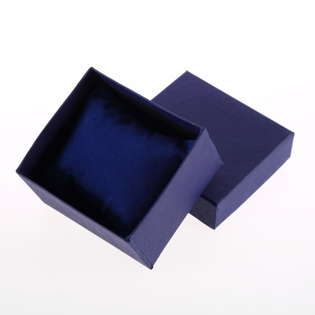 Sieraden Horloge Doos Geval Display Verpakking Houder Met Foam Pad Binnen Aanwezig Bangle Zwart Blauw Kleur Voor Zakenman Vrouwen