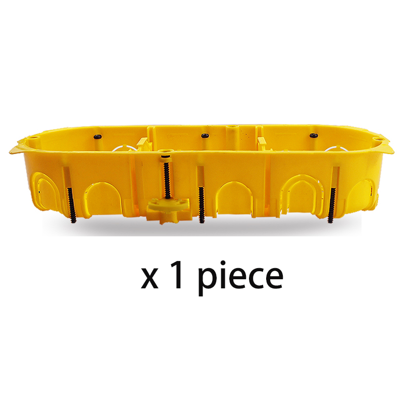 EU 1 2 3 Gang DryWall Box Both For Gypsum Board Dry Box Plasterboad and Concrete Wall EU Switch Socket Cassette Installiton Box: Orange