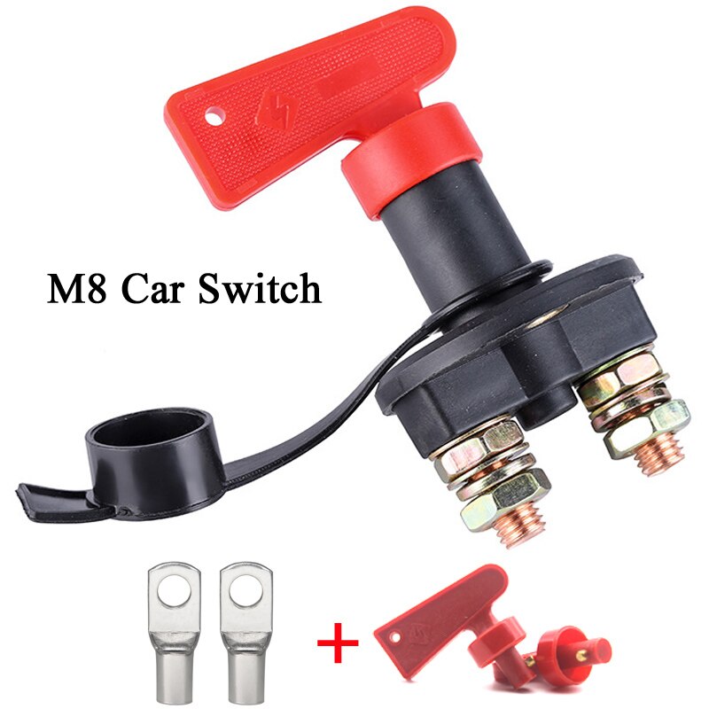 12V 24V Red Key Cut Off Battery Main Kill Switch Vehicle Car Modified Isolator Disconnector Car Power Switch for Auto Truck RV: M8 Car Switch