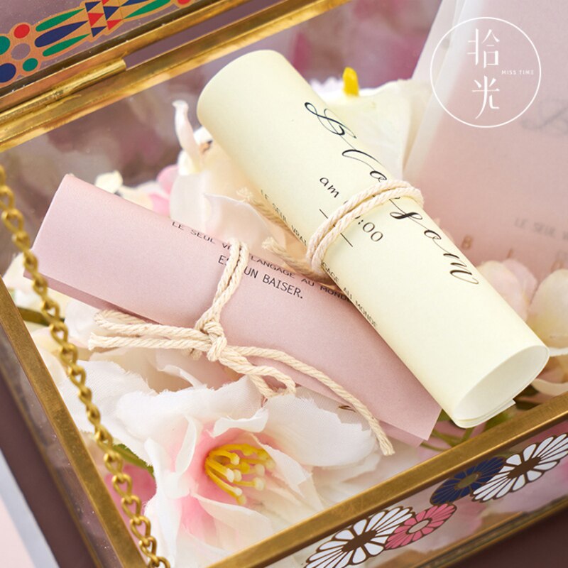 6 Enveloppen 12 Brief Papier Leuke 21*9Cm Transparante Zwavelzuur Envelop Brief Papier Schrijven Papier Briefpapier