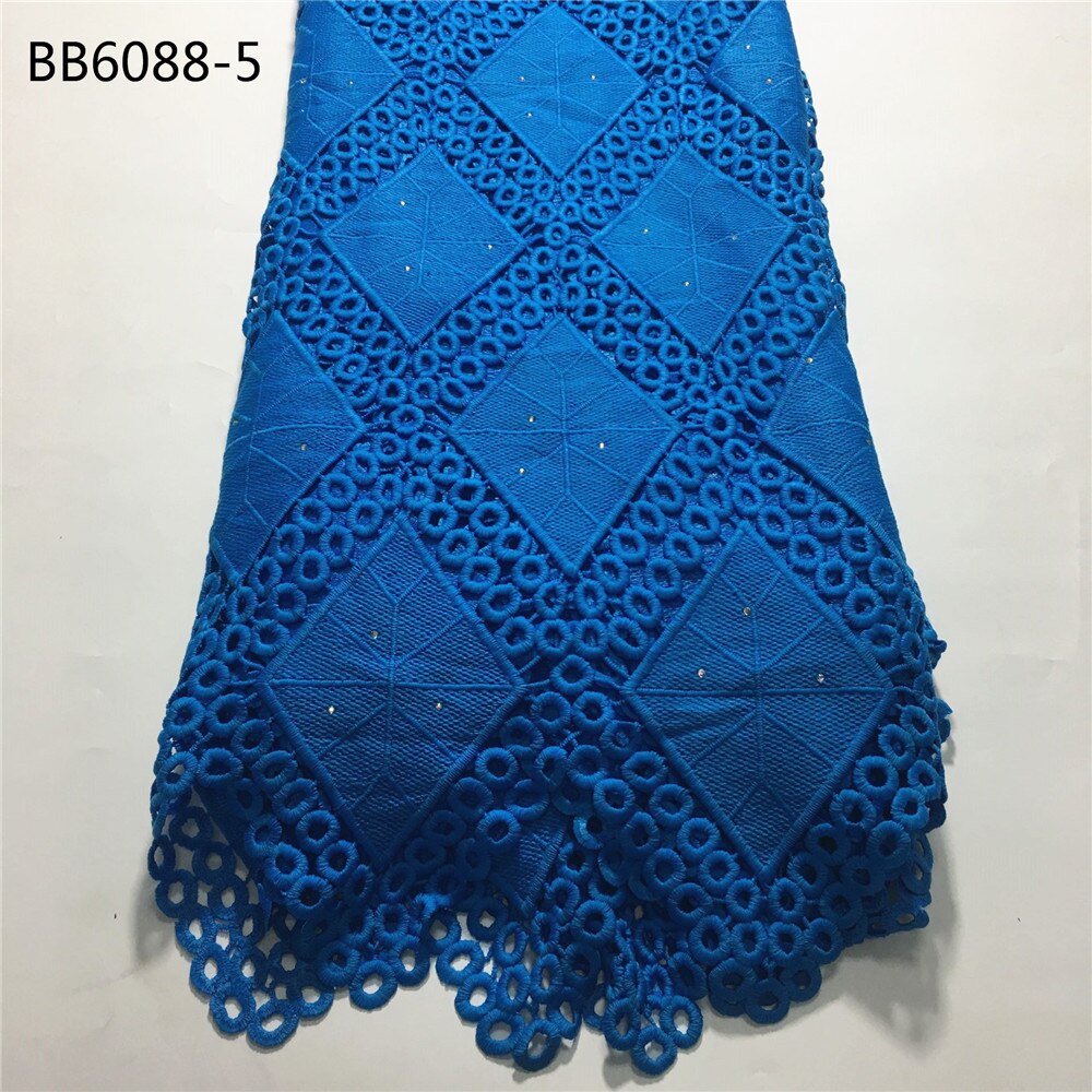Dentelle africaine de cordon de couleur dorée, tissu de pour mariage nigérian, 5 yards: 5