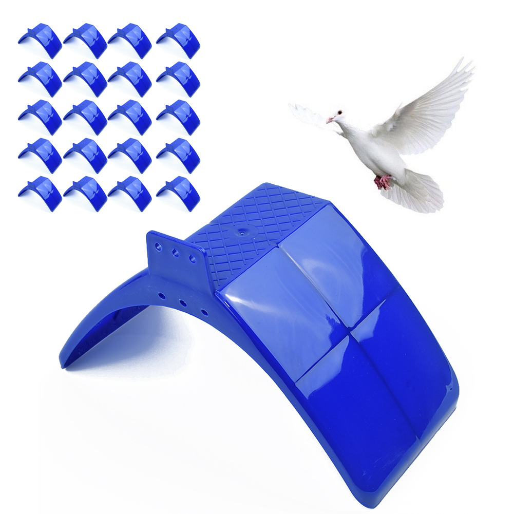 20pcs Pigeon Dove Bird House Parrots Blue Plastic Pigeon Dove Birds Rest Stand Frame Dwelling Perch Bird Supplies