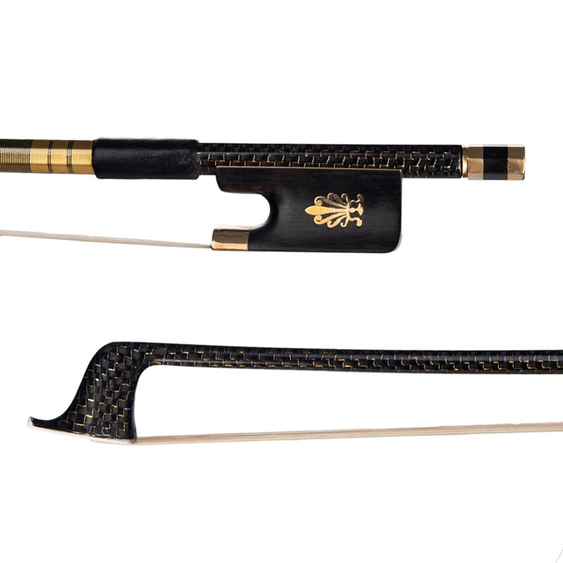 Cello Bow 4/4 Size Carbon Fiber with Gold Braided ... – Grandado