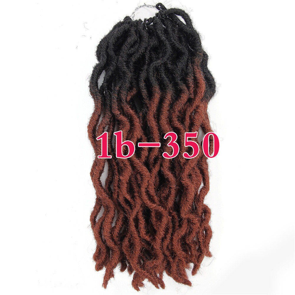 Faux Locs Gehaakte Haar Krullend Dreadlocks Haar Extensions 18 Wortel/packet Gehaakte Krullend Haar Synthetische Faux Locs Haar Stuk: T1/27