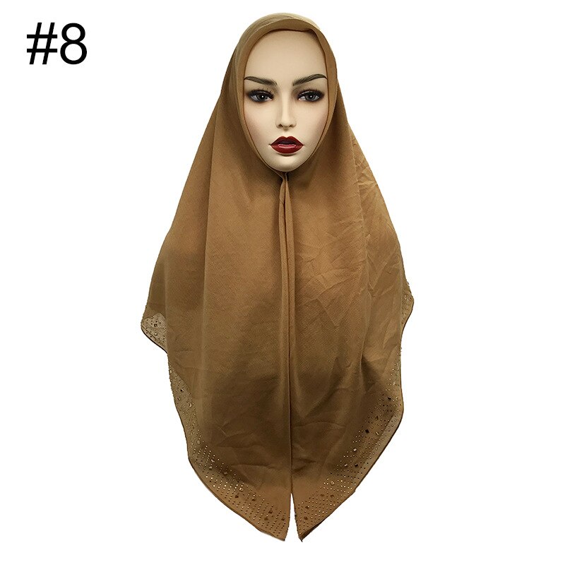 110*110cm damessjaals, effen katoenen sjaal, bufanda mujer hijab sjaal, dames hoofddoek, wikkelsjaal: 8