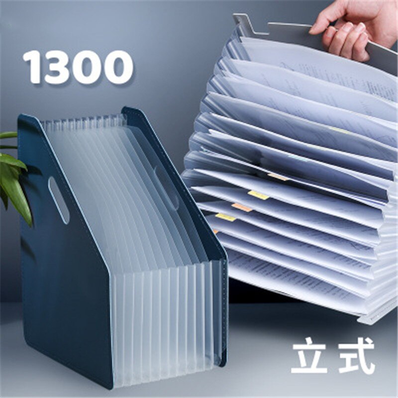 Tiedostokansio paperin järjestäjä säilytysteline monikerroksinen laajeneva laatikkotiedosto toimistotarvikkeet asiakirjapidike pöytäkansio