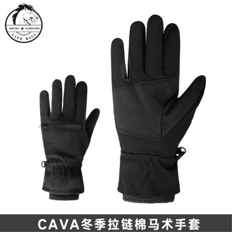 Cavassion Equestrian Winter Zipper Gloves Knight T... – Grandado