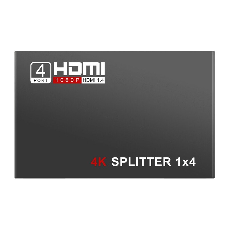 Fuld hd hdmi splitter forstærker repeater 1080p 4k 4 port hub 3d 1 in 4 ud 1 x 4 eu stik