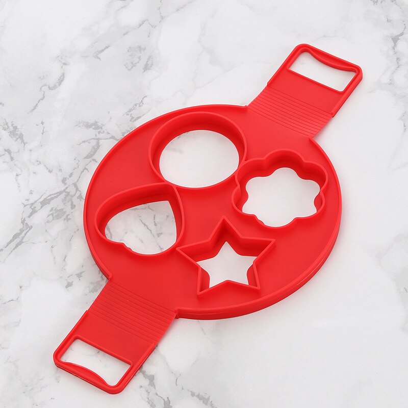 1PC agujeros tortilla de silicona y herramienta de tortitas accesorios de cocina de tortitas, molde DIY muffin Paste pan Pancake