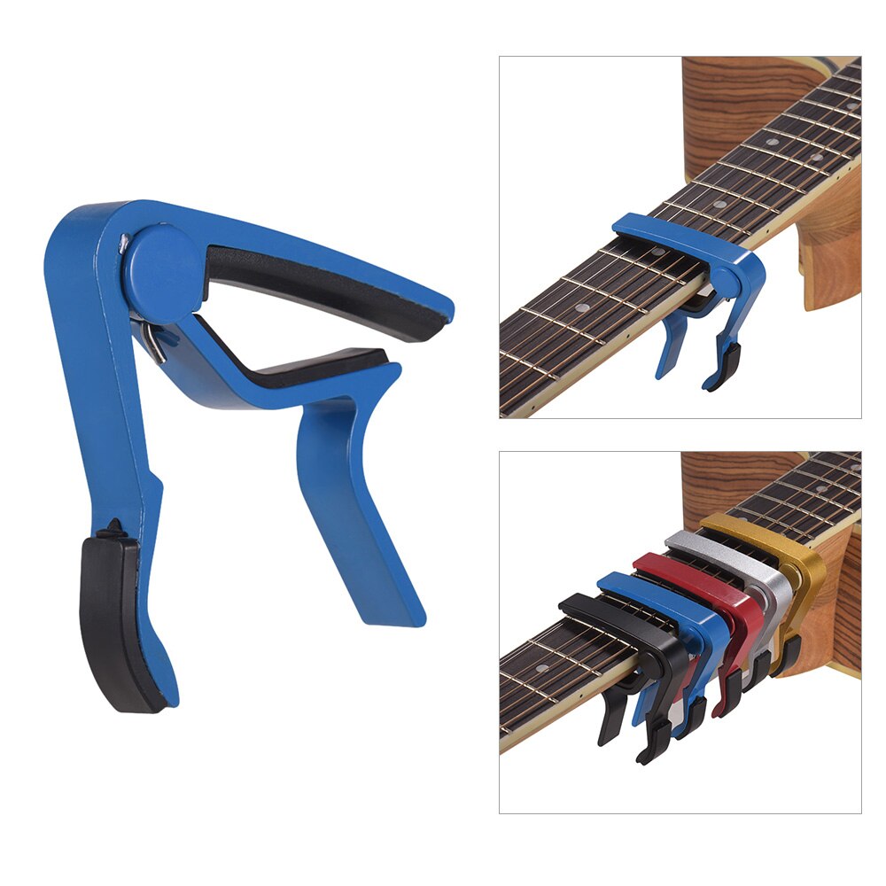 Universal capo guitar tilbehør hurtig skift guitar capo klemme til akustisk folk guitar bas ukulele aluminium capo