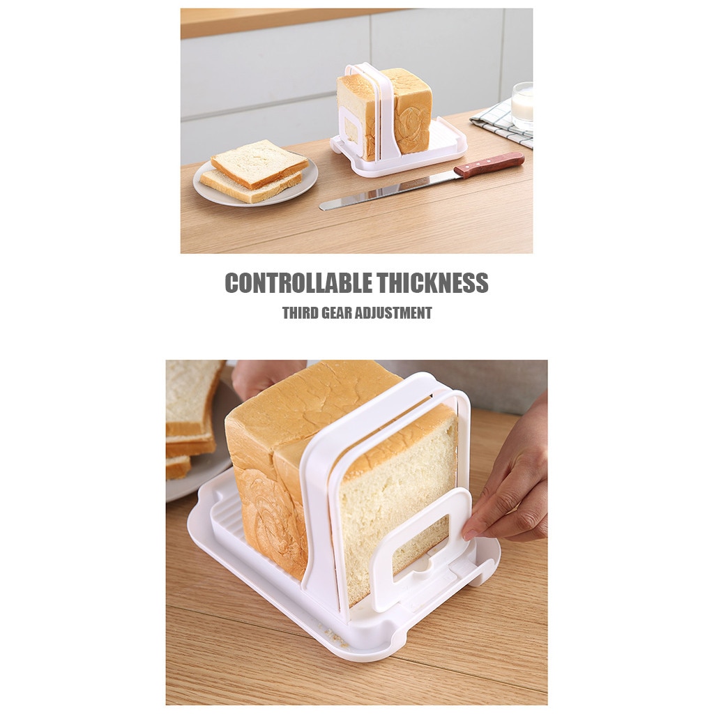 Pão slicer pão cortador de pão sanduíche skiving máquina cortador moldes útil fabricante guia cozinha acessórios ferramentas #25