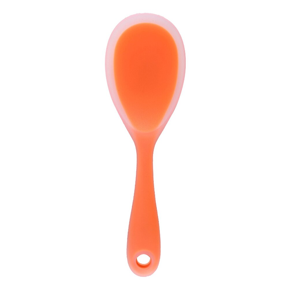 No-stick Silicone Handle Rice Shovel Spoon Cooking Scoop Baking Tool Kitchen Utensils: Translucent Orange