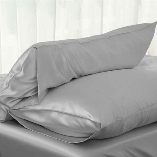 Skoin-Freundliche 1 PC Luxus Komfortable Weiche Seidige Satin- Kissen fallen Einfarbig Standard KÖNIGIN König Kissenbezug