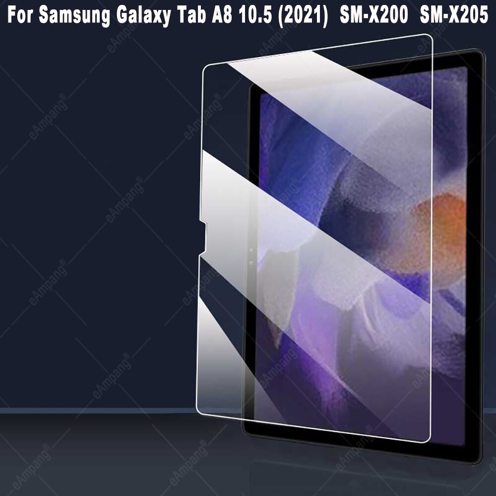 Protecteur d'écran, en verre trempé pour Samsung Galaxy Tab a8 8.0 10.1 10.5 9.7 A7 10.4 T500 T590 T510 T580 P580 T350 T290: Tab A8 2021 10.5