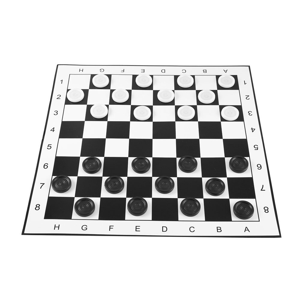 1 Set Ckeckers Durable Gefaltete Kunststoff Faltbare Zugluft Checkers Schach Checkers Set Für Kinder Kinder Erwachsene