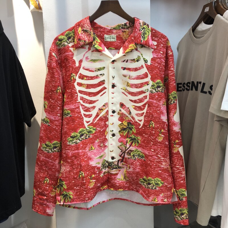 Kapital skjorta män kvinnor streetwear hawaii stil strand tröjor kapital skjortor herr kläder japanska: 1 / L