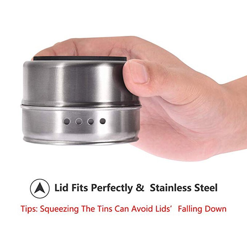 Magnetic Spice Jars Container Set With Labels Stickers Pen Seasoning Bottle Pepper Storage Favor Of Elefants spice jar