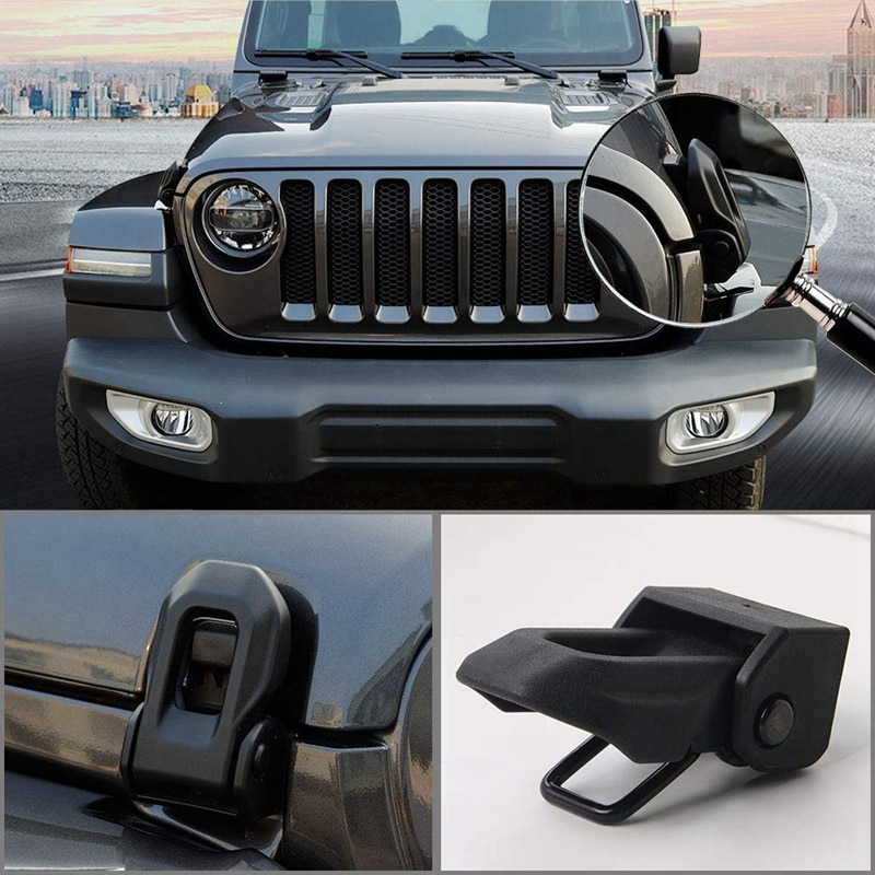 Para jeep wrangler jk jl 2007-2019 capô bloqueio do carro capô acessórios de modificação