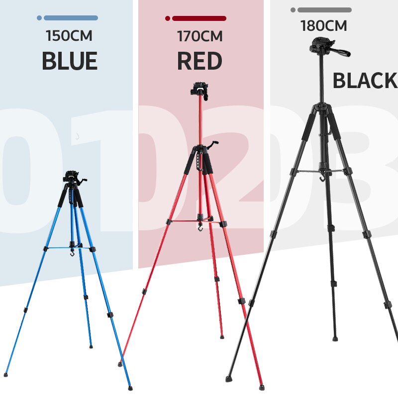 180cm kamerastativ til telefon med bæretaske fotografering mobiltelefonstativ med bluetooth fjernbetjening til video/dslr/canon