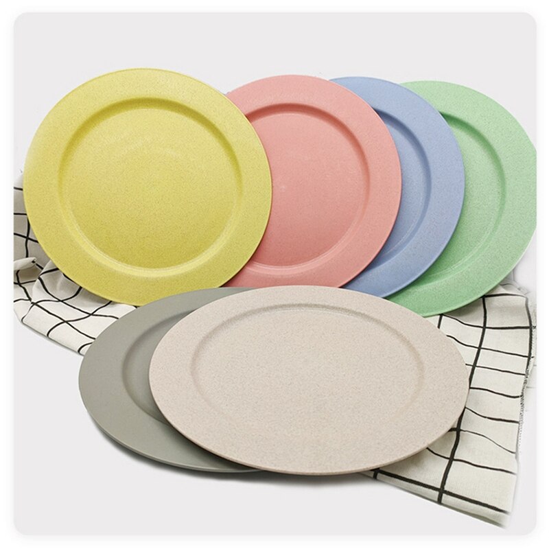 10Inch/6Pcs Dishwasher &amp; Microwave Safe Dessert Plates, Dinner Plates - Lightweight &amp; Unbreakable,Non-Toxin