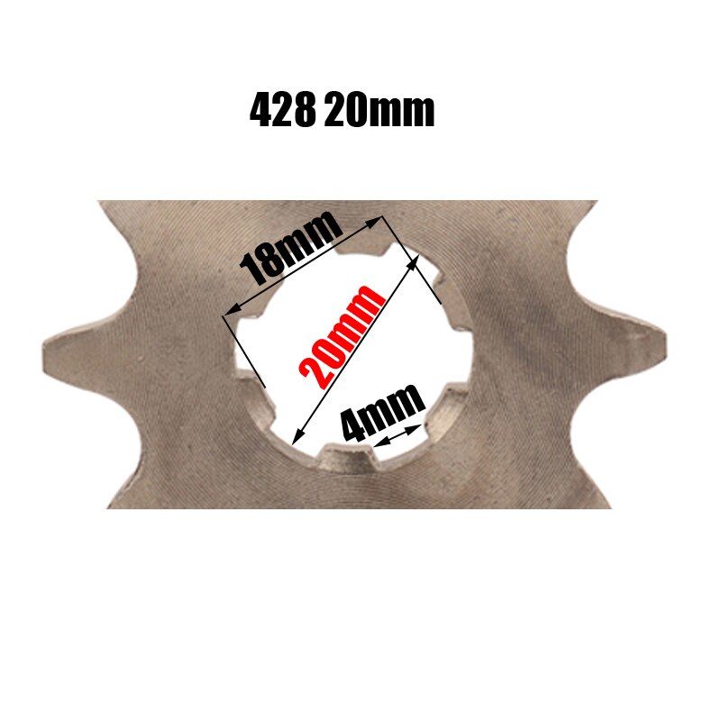428- kjede 12t 17mm 20mm fremre motorhjul til 50cc til 125cc smuss sykkel atv gå kart quad pitbike buggy motorsykkel