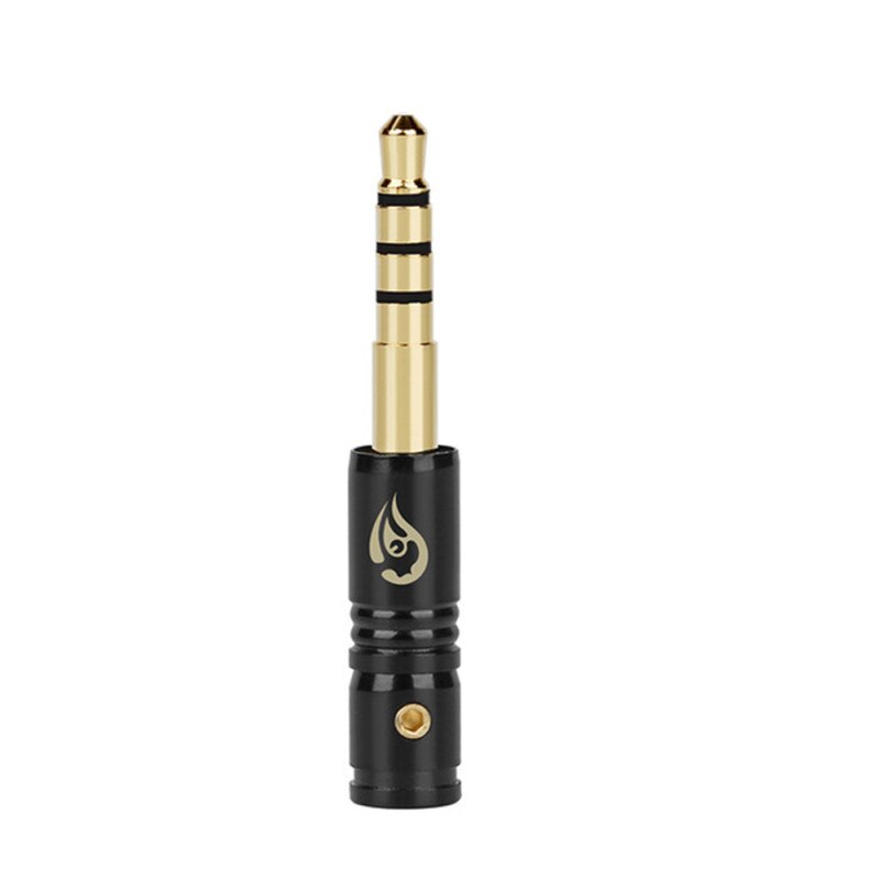 3.5mm Mannelijke Plug 4 Pole Soldeer Vergulde HiFi Hoofdtelefoon Pins 3.5mm Audio Jack Voor AH-D600 D7100 mm400 3.5mm evenwichtige Adapter: Black / 5 pcs