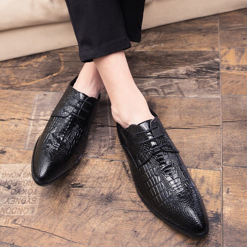 AIRAVATA hommes robe chaussures plates luxe hommes affaires Oxfords chaussures décontractées en cuir Derby chaussures