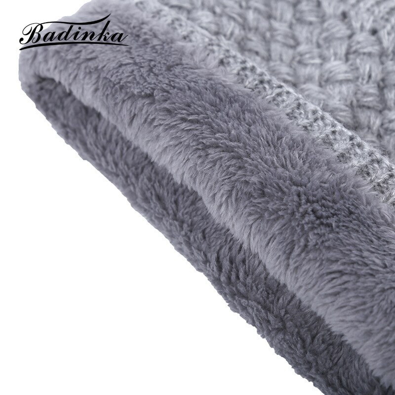 Winter Ladies Pink Red Warm Elastic Thick Knitted Circle Scarf Ring Women Men Faux Fur Neck Collar Warmer Plush Scarves