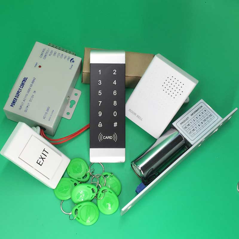 FRID Access Control Kit Electric Lock + Touch Keypad Door Security For Security System