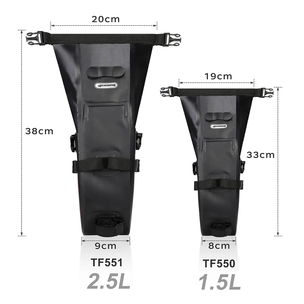 Rhinowalk Fahrrad Sattel Tasche 1,5 L 2,5 L Voll Wasserdicht Radfahren Sitz Tasche MTB Straße Reparatur Werkzeuge Tasche Fahrrad Schwanz Pack Zubehör